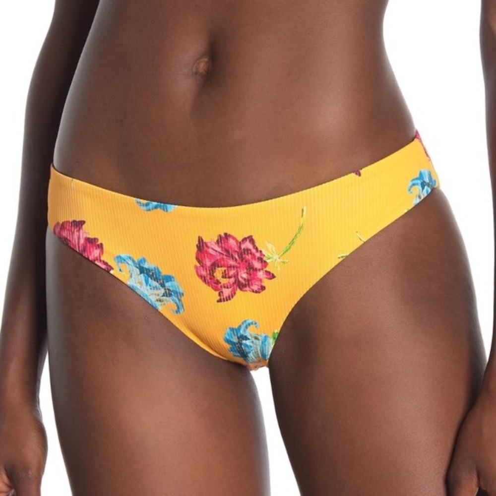 NWOT Onia Ashley Floral Print Ribbed Hipster Bottoms